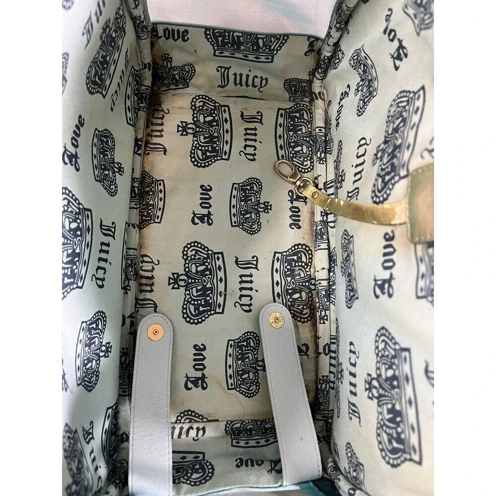 Vintage Juicy Couture Y2K Velour Pet Carrier Color Green plus xtra dog clothes
